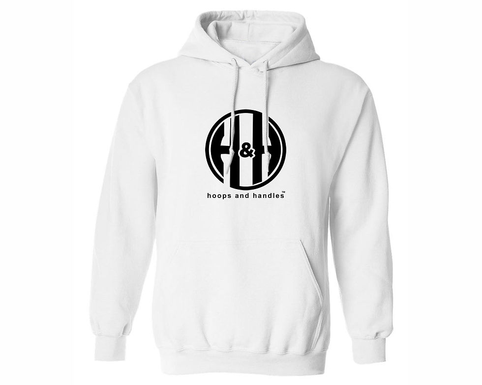 Thumbnail: Hoops & Handles Logo Adult Unisex Pullover Hoodie