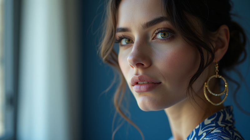 imagem decorativa,  rosto de uma linda mulher.