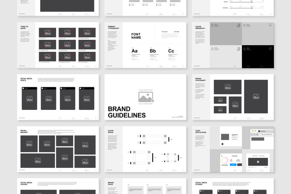 Template Pages Brand guidelines template Illustrator Dagmus5