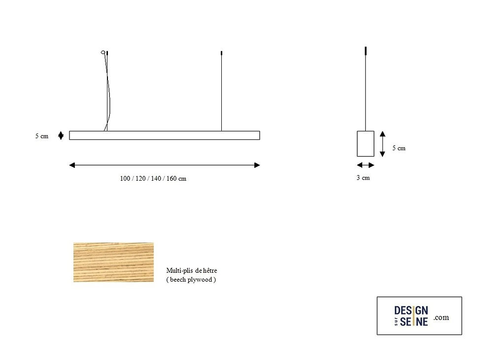 Miniature : schéma du Luminaire linéaire Up and down 