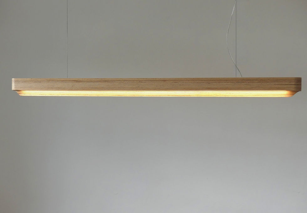 Thumbnail: Luminaire linéaire suspendu vue du dessous
