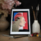 reproduction en édition limitée avec cadre du portrait de marianne symbole de la république française