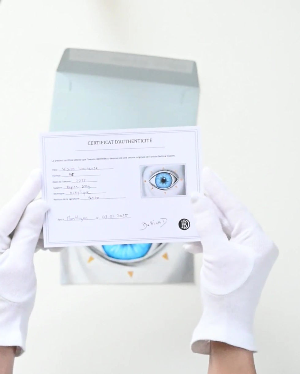Miniature : vidéo de présentation carte postale d'art a6 de vision lumineuse