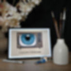 reproduction en édition limitée avec cadre d'une peinture inspirée de george orwell et magritte