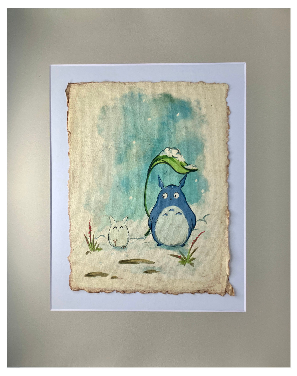 Matted Print - Totoro Winter