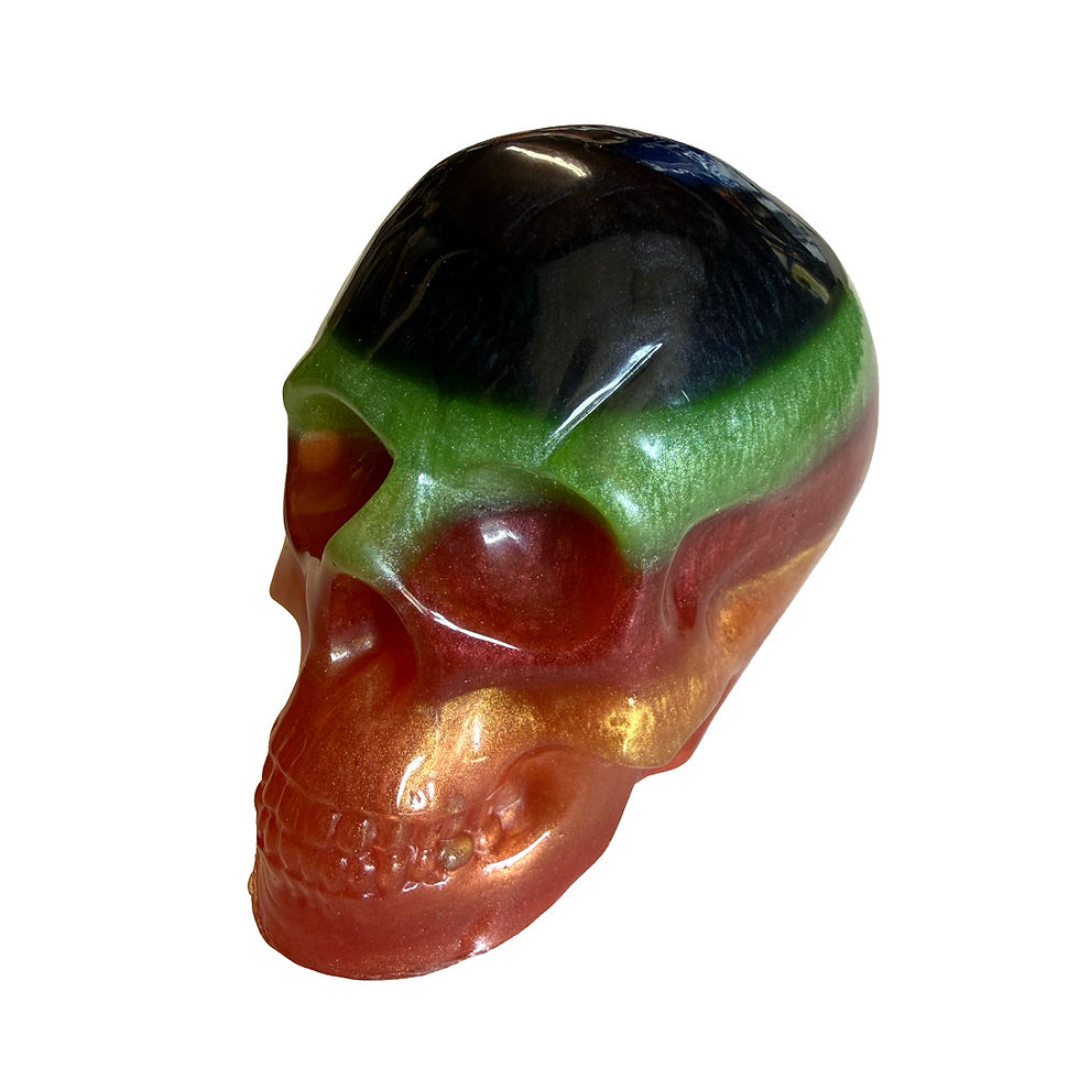 Thumbnail: Paper Weight Resin Poured Skull (Large)