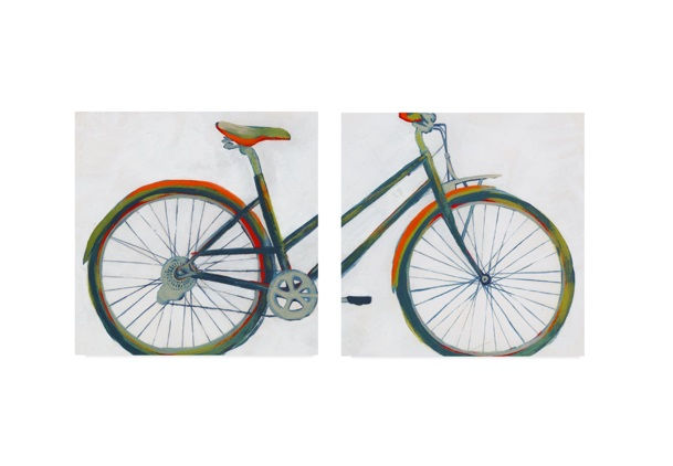 Colourful Bicycle Art 36"x36"