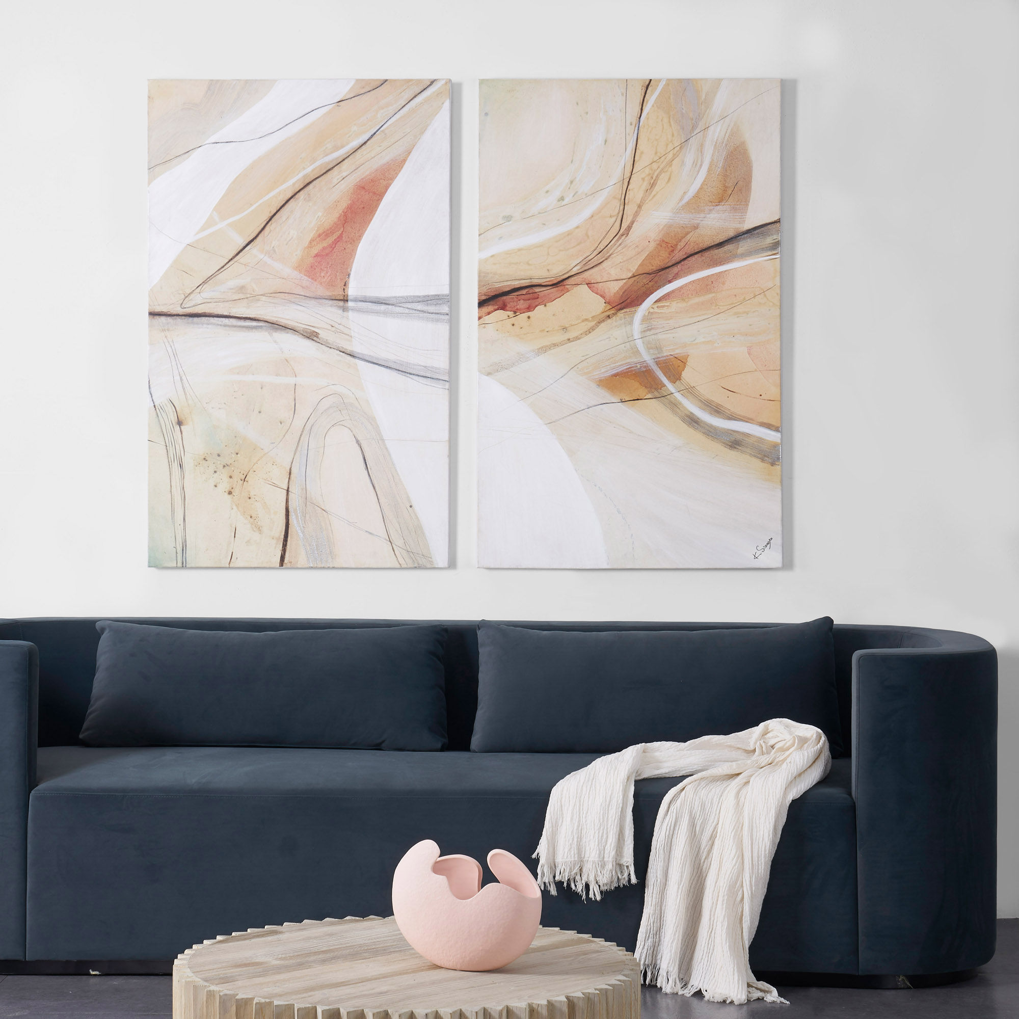 Doves in the Wind Art 48"x30"