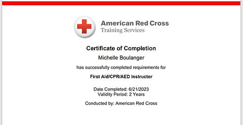 American Red Cross Instructor Certification