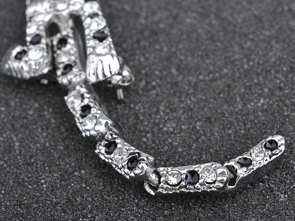 Thumbnail: Crystalled Leopard Shoulder Brooch