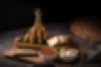 Thai chicken satay served with peanut sauce