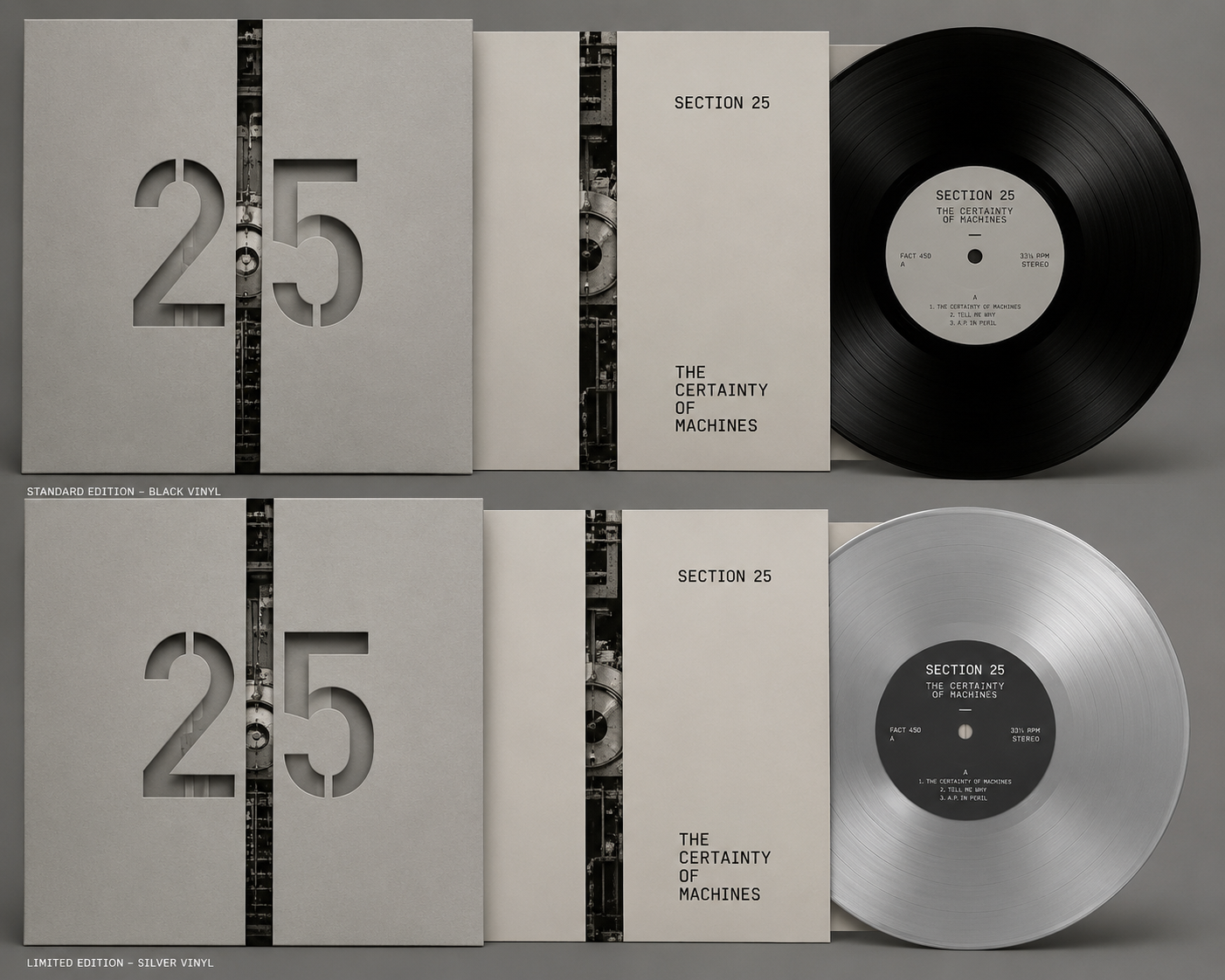 Section 25 - The Certainty of Machines silver / grey LP