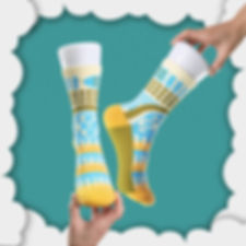 Landfill Unisex Crew Socks /Cream