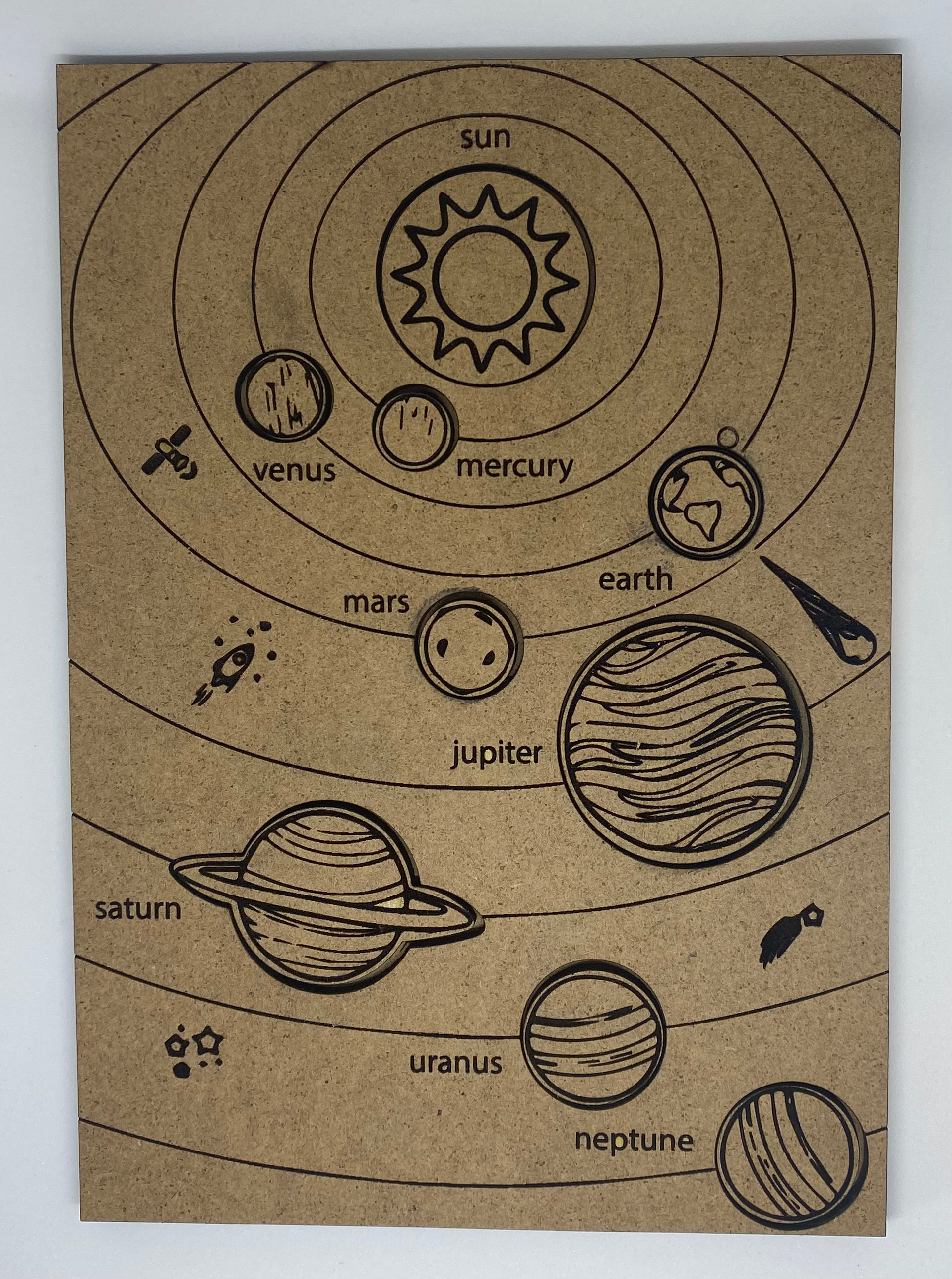 Wooden Solar System Puzzle