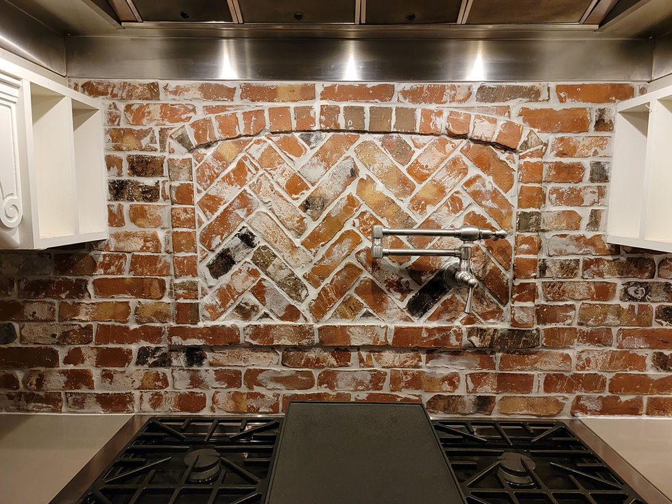 Brick tile cut from actual bricks
