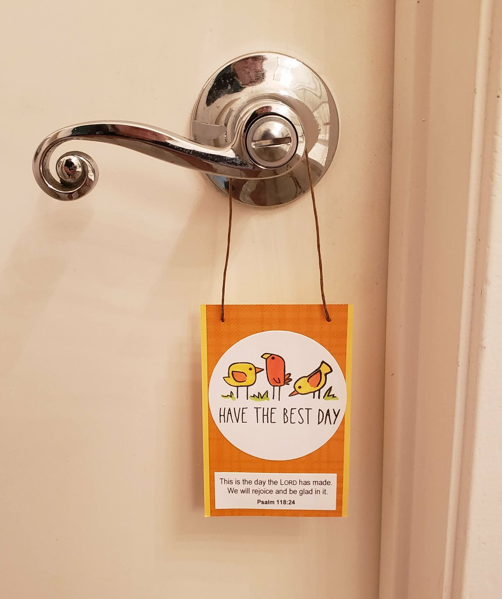 Orange and Yellow Birds Door Hanger (1001)