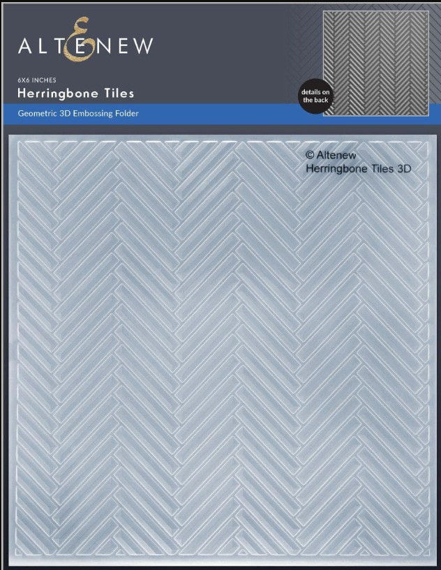 Herringbone Titles 3D Embossing Folder (6449)