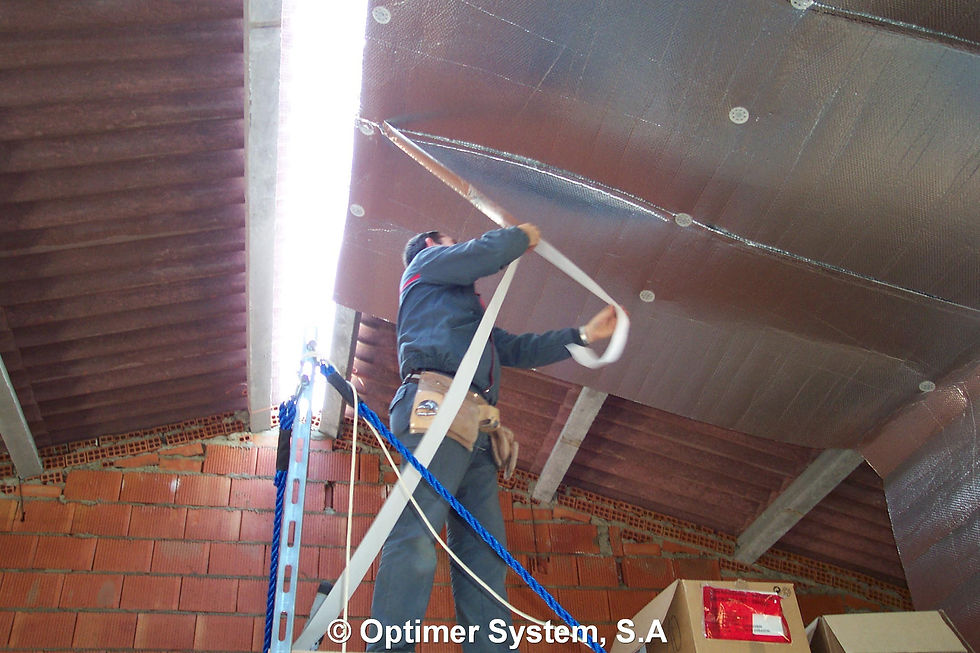 Optimer System - Aislamiento Termico Reflectivo para Techo Nave Granja