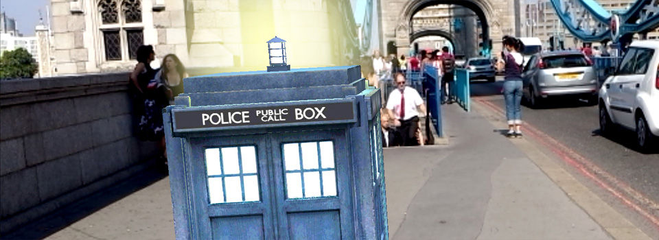 Doctor Who AR Tardis in action