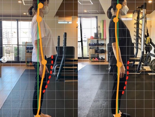 以前は骨盤が前にスライドするような 姿勢でしたが、重心を真っ直ぐ保てるようになり 立ち姿がとっても綺麗になりました