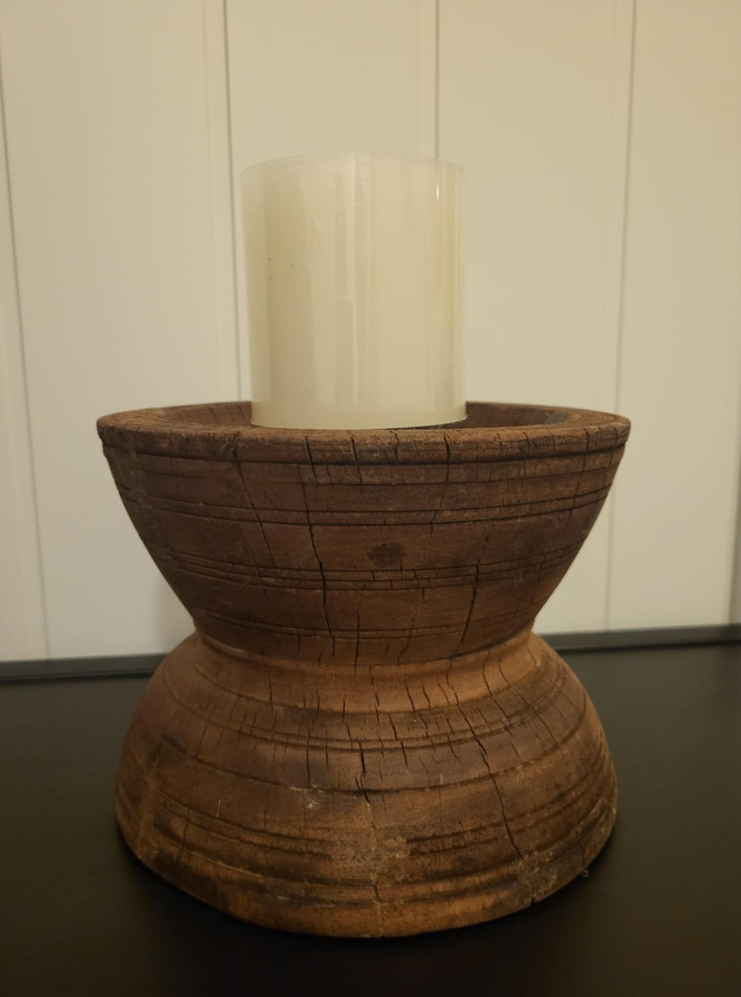 Vintage lysestake – ca. 18 × 13 cm (varierende størrelser)