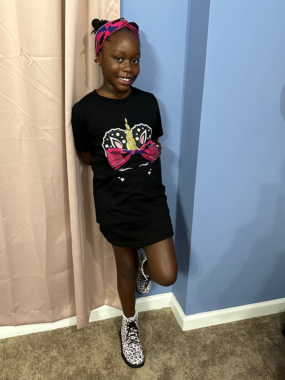 Thumbnail: Unicorn Afro Puff Tee Set (Black)
