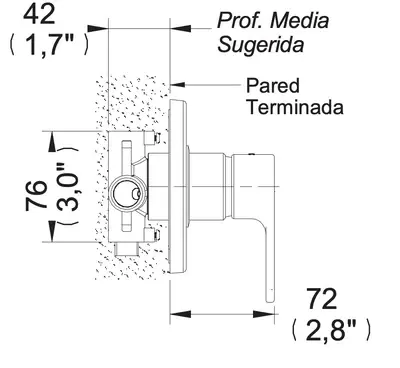Miniatura: MONOMANDO PARA REG. O TINA DECO BLANCO  MOR-DC-01-B