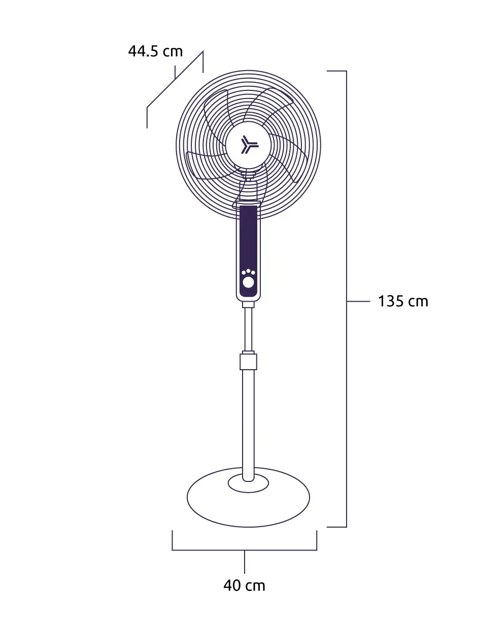Miniatura: VENTILADOR PEDESTAL APOLO BLANCO 16" MASTERFAN