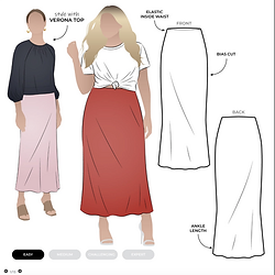 Genoa Bias Cut Skirt by Style Arc