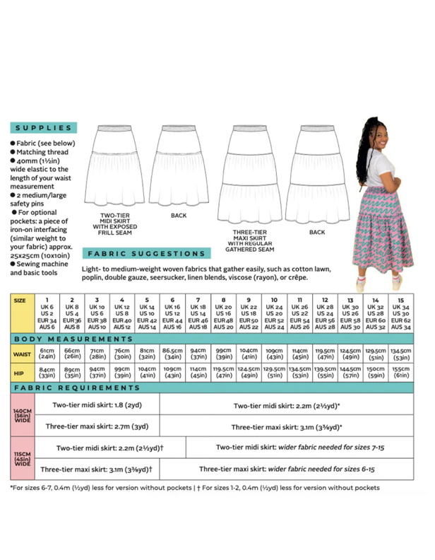 Thumbnail: Luella Skirt Paper Sewing Pattern – Tilly & the Buttons