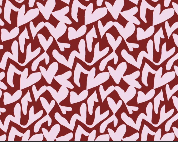 Thumbnail: Little Johnny Linen Mix Collage Hearts Linen Blend
