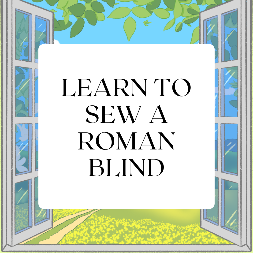 learn to sew a roman blind graphic