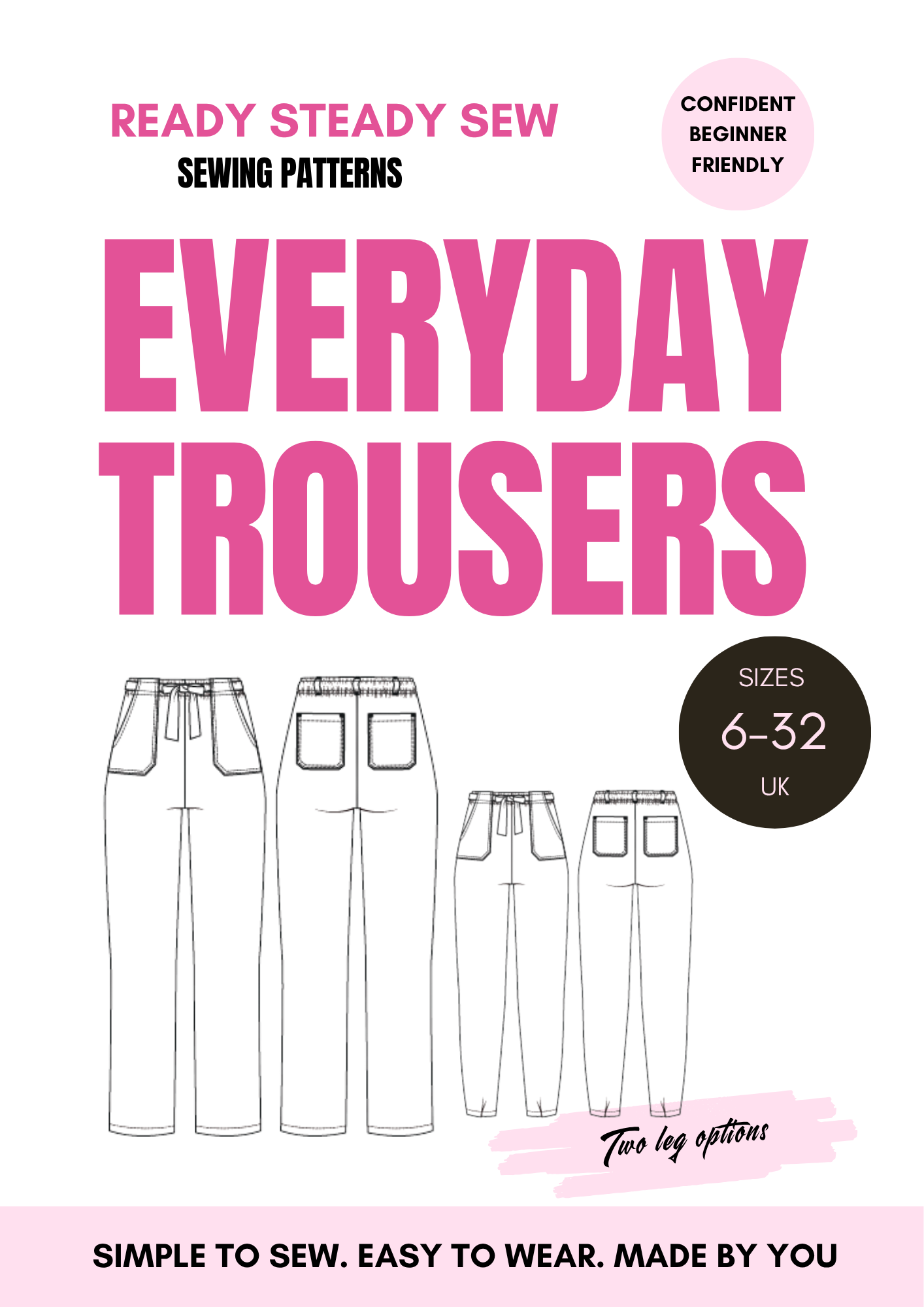 The Everyday Trousers Printed Sewing Pattern