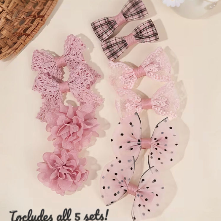 Thumbnail: Pigtail Bows - 5 Sets!