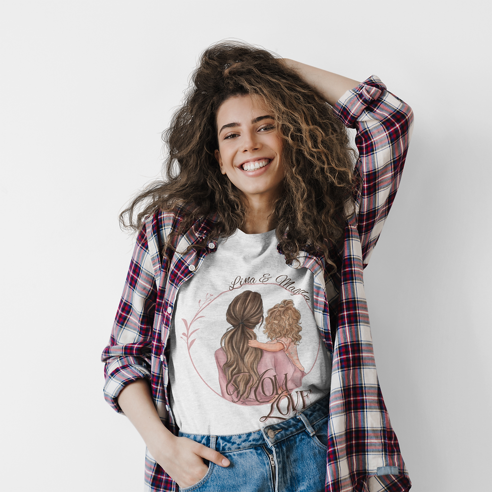 Mom Love Shirt | Mama Tochter Design | Personalisierbar