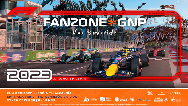 F1 FANZONE GNP Vivir es Increíble presenta de manera gratuita la transmisión en vivo del México GP