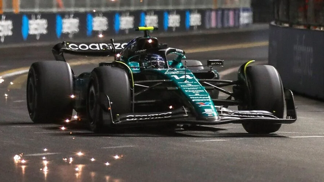 Fernando Alonso, tras el GP de Las Vegas: "Estoy feliz por sumar puntos"