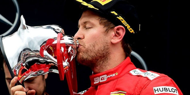 Sebastian Vettel: "En este tipo de carreras no puedes contar con nada hasta las últimas dos vue