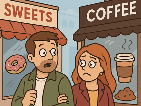 Craving sweets while shopping day after Thanksgiving