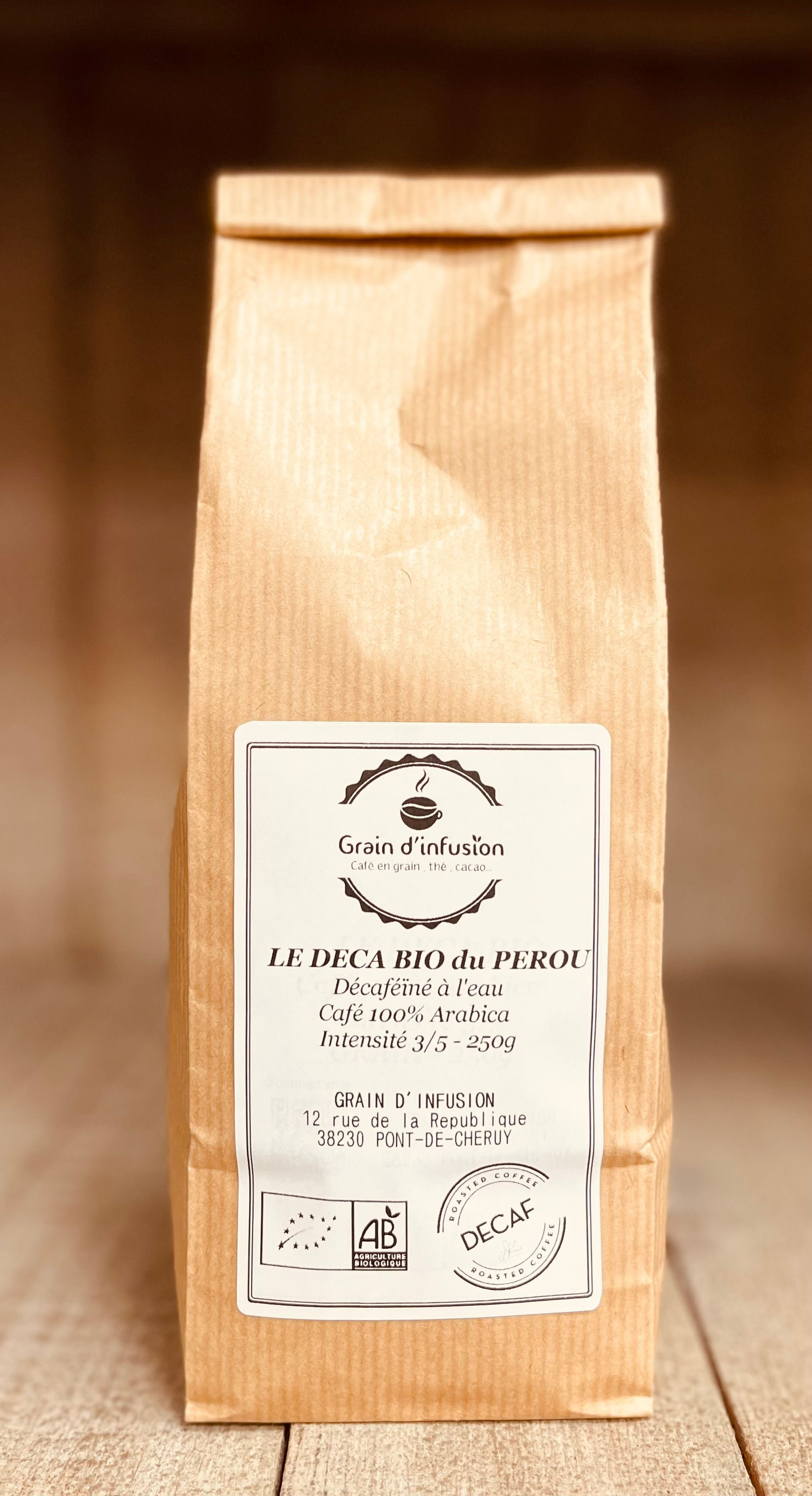 Pérou décaféiné à l'eau, BIO et Equitable