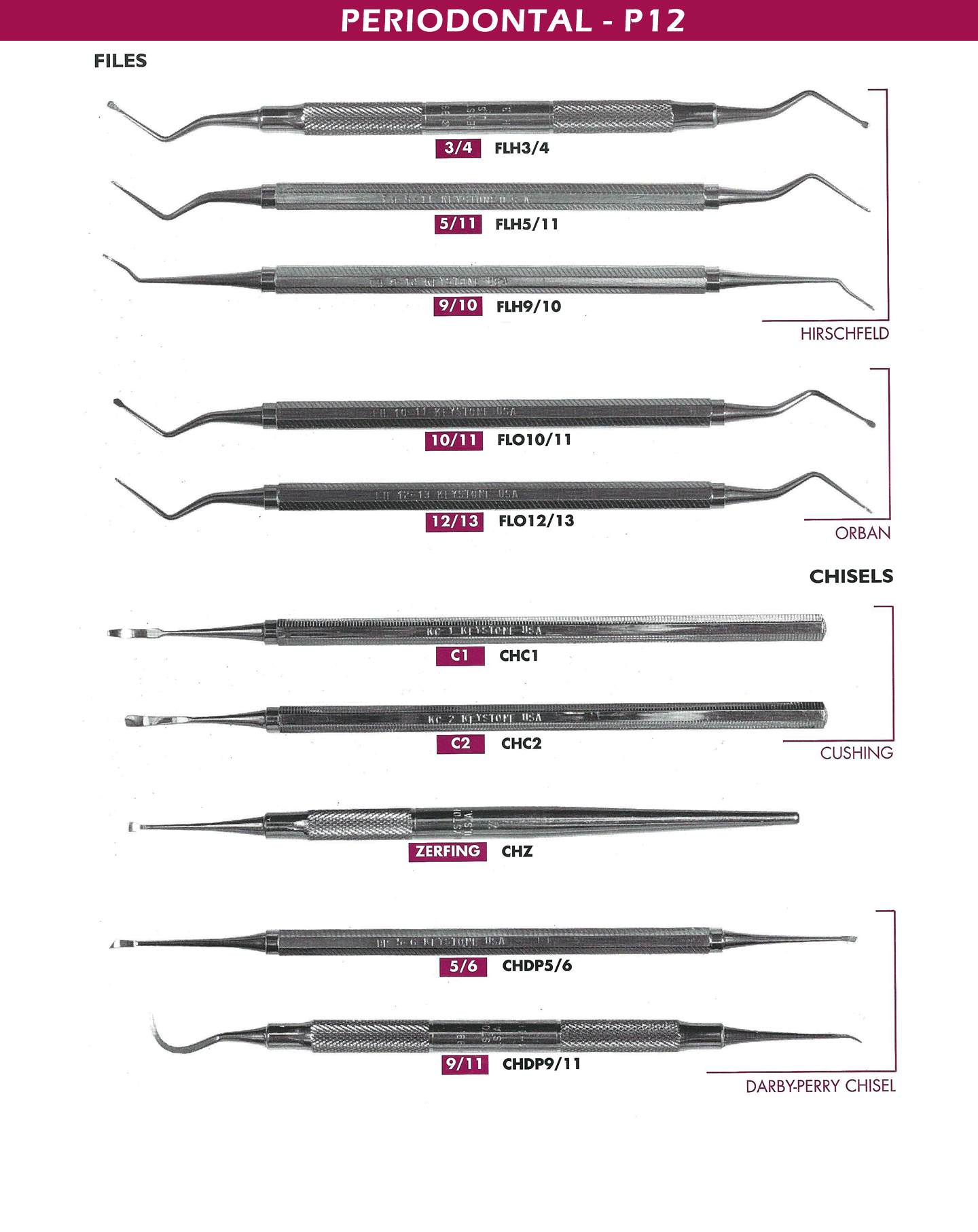 Files dental instruments