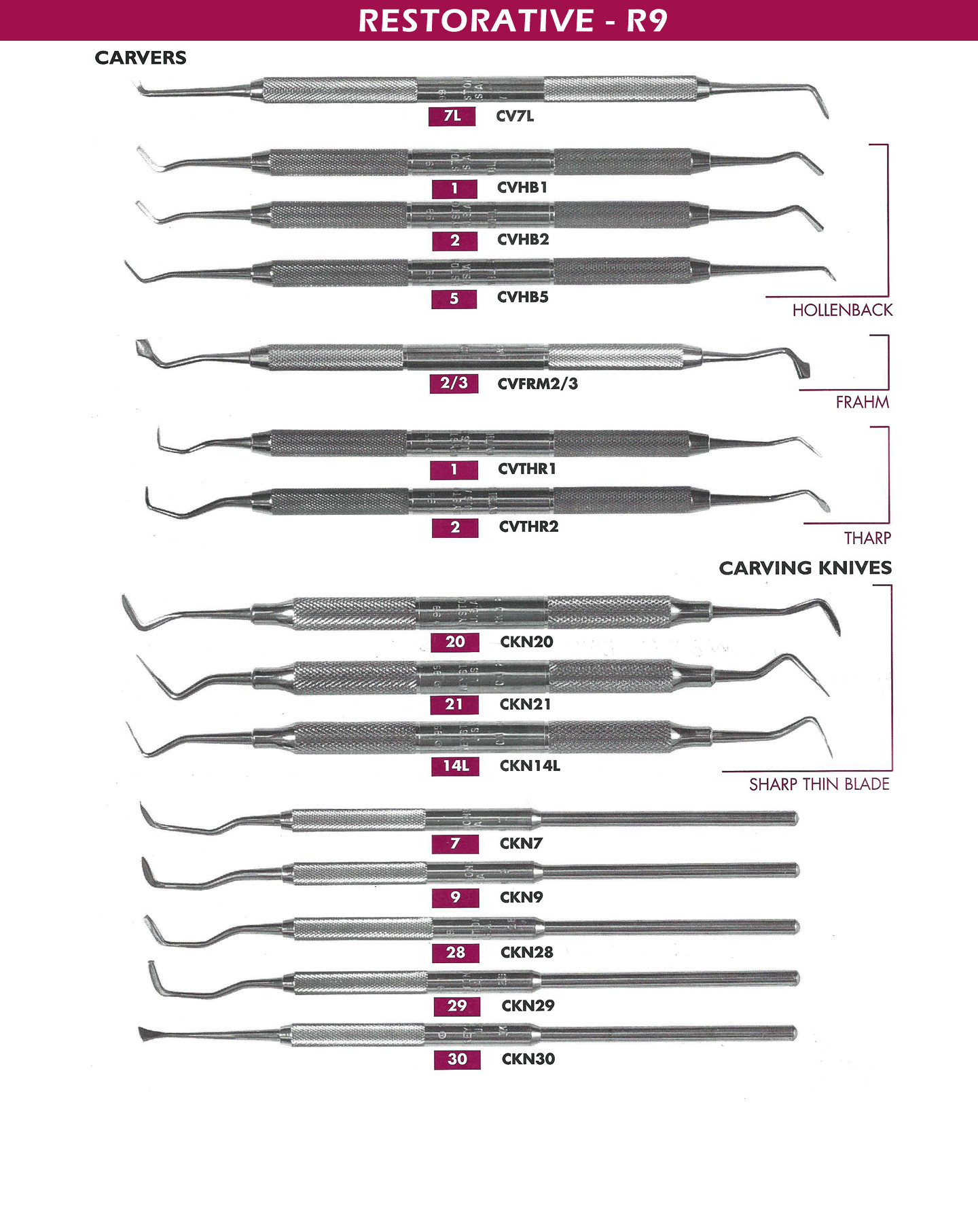 Carvers Best Dental Instruments
