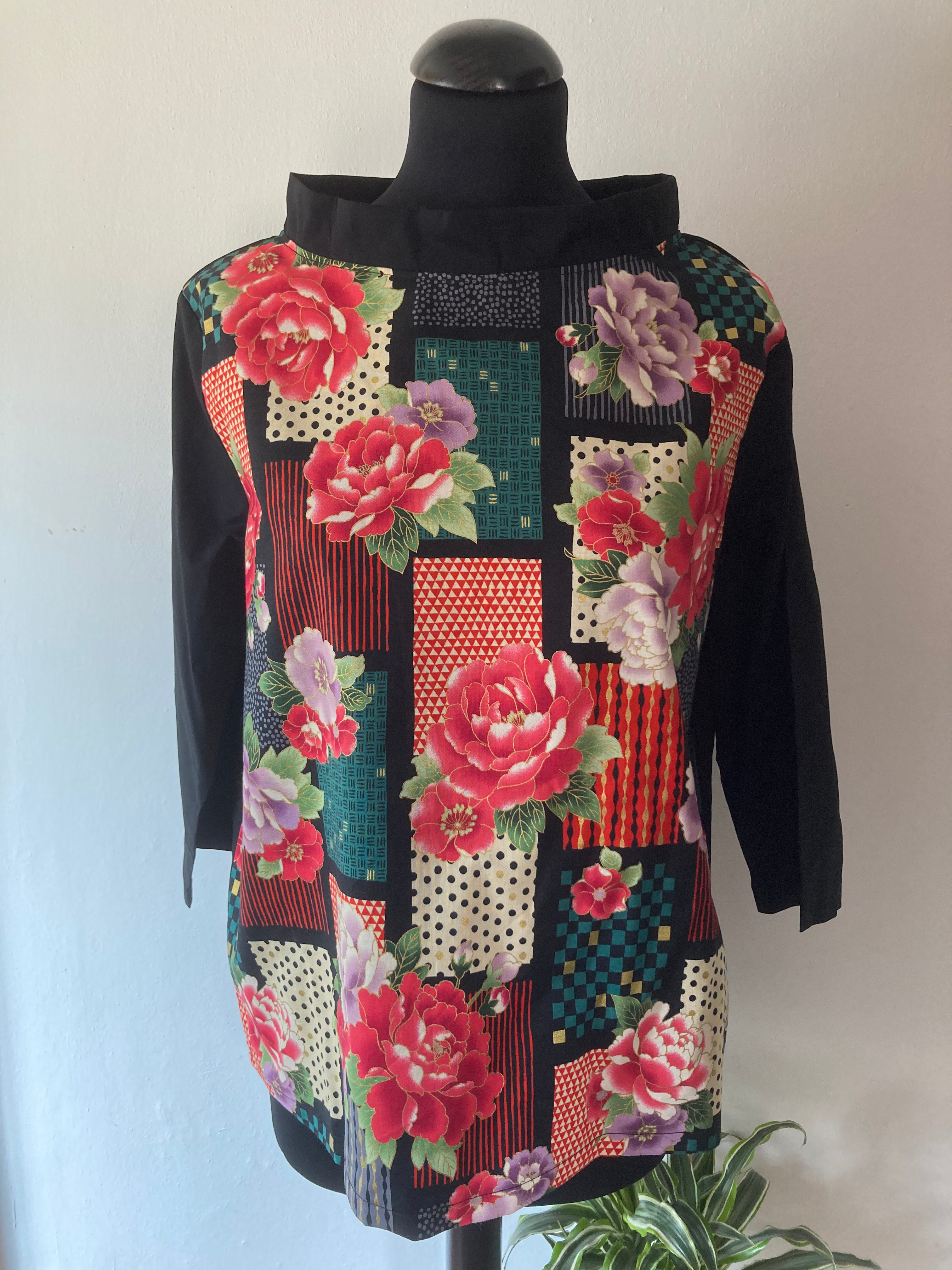 BLUSA NARA PEONIE MANICHE 3/4