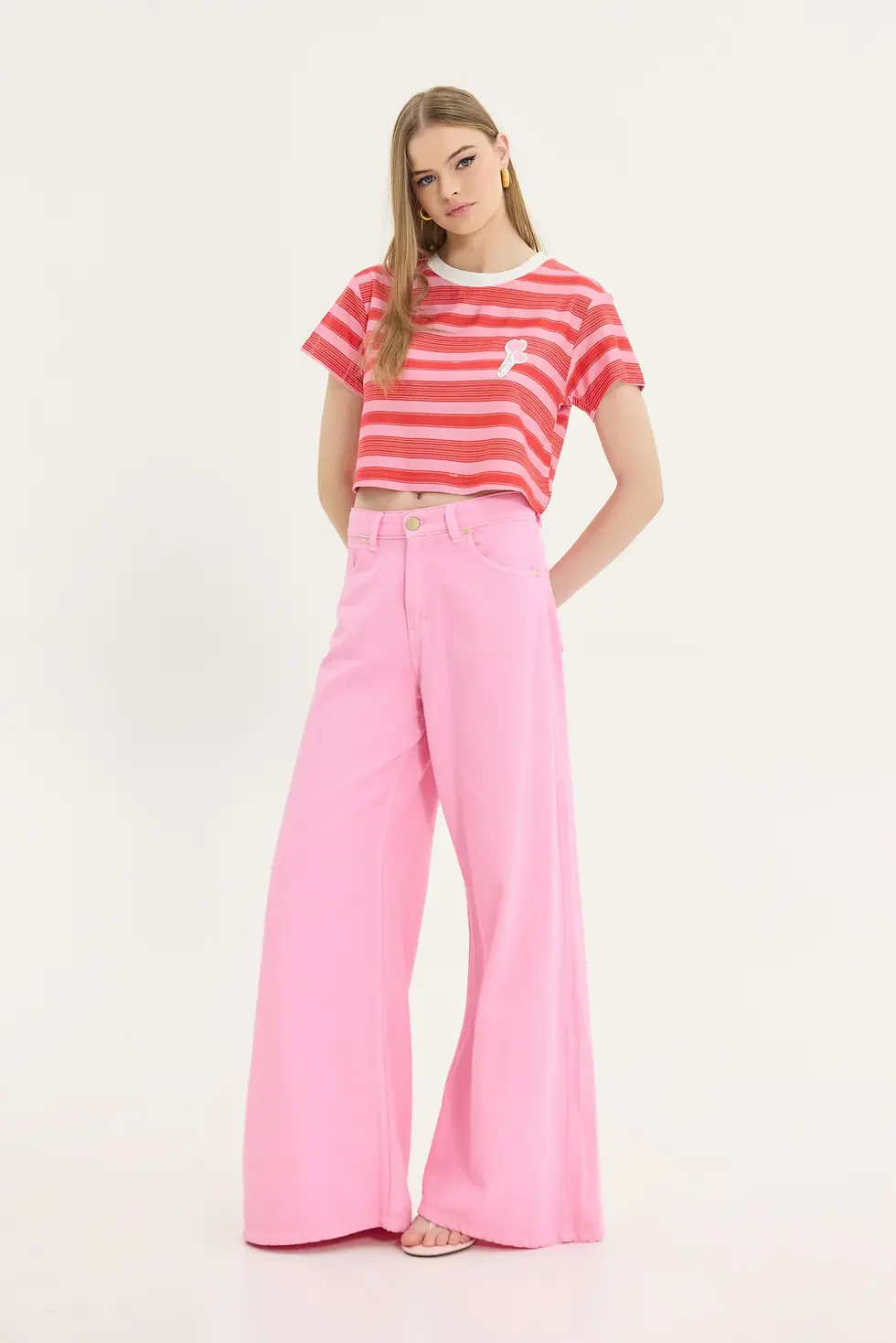 Thumbnail: Salem Denim Pants (Pink)