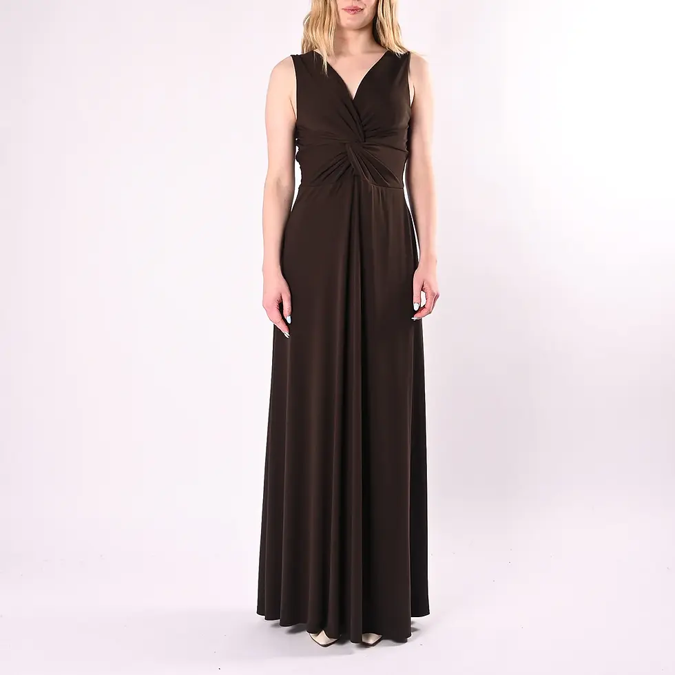 Μικρογραφία: Long dress with knot and padded shoulder straps