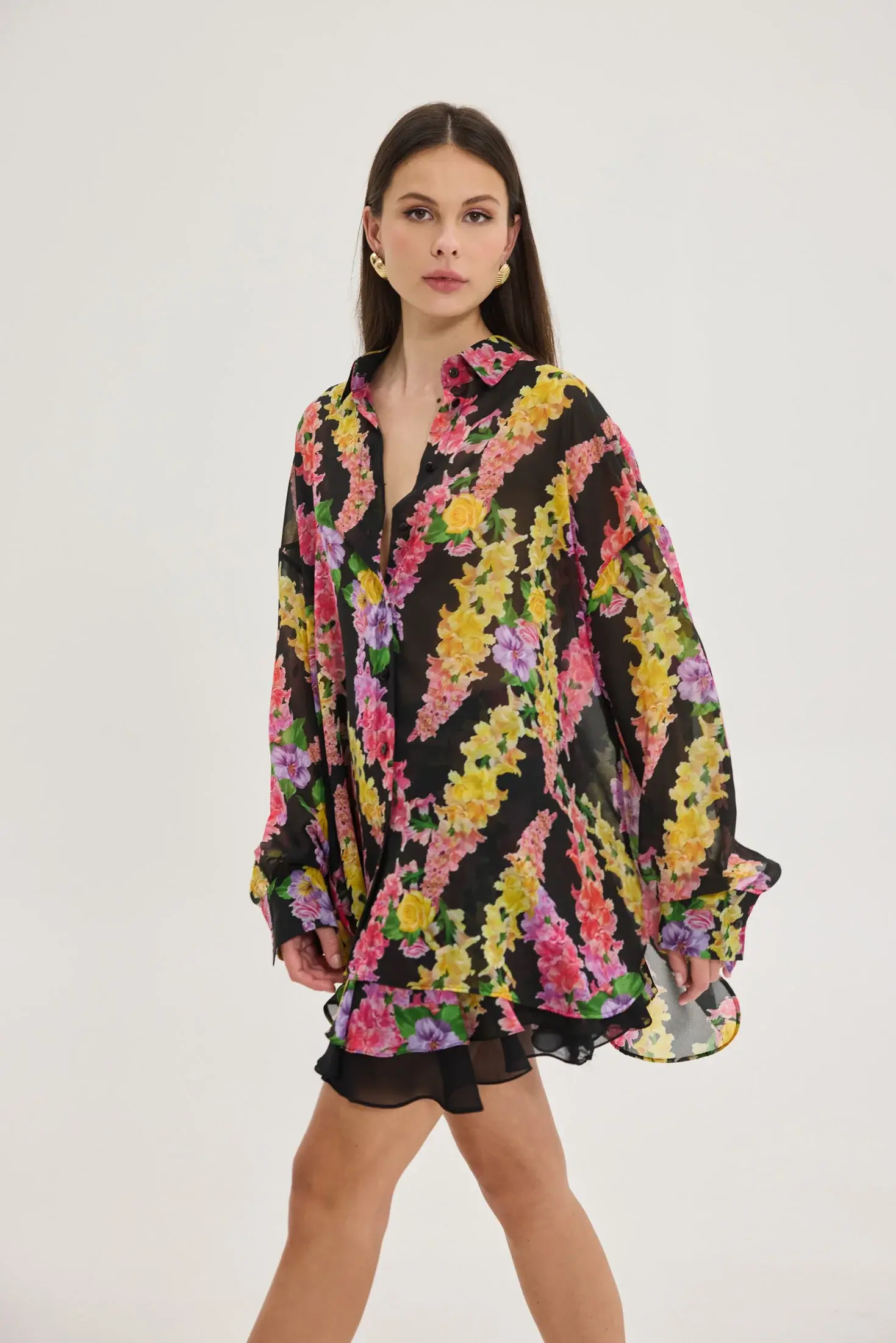 Heather Shirt (Dragon Flower Black)