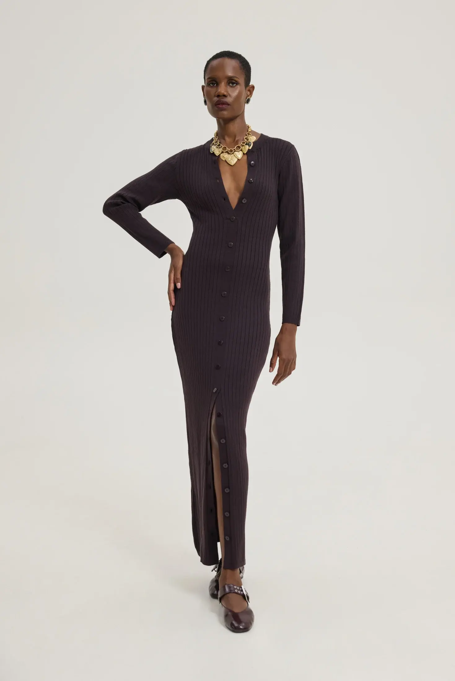 Punch Dress (Dark Brown )