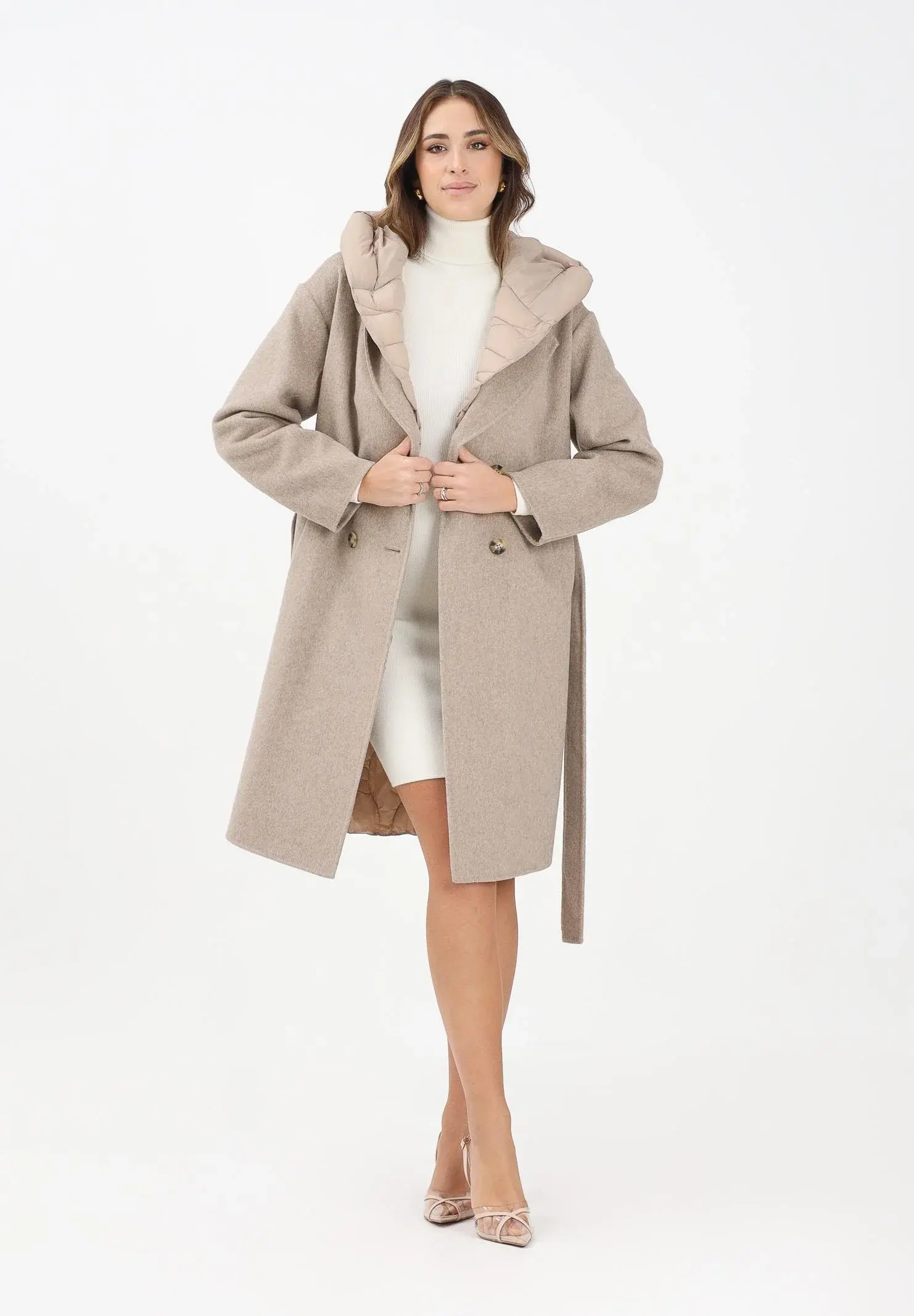 VICOLO Coat with Quilted Details