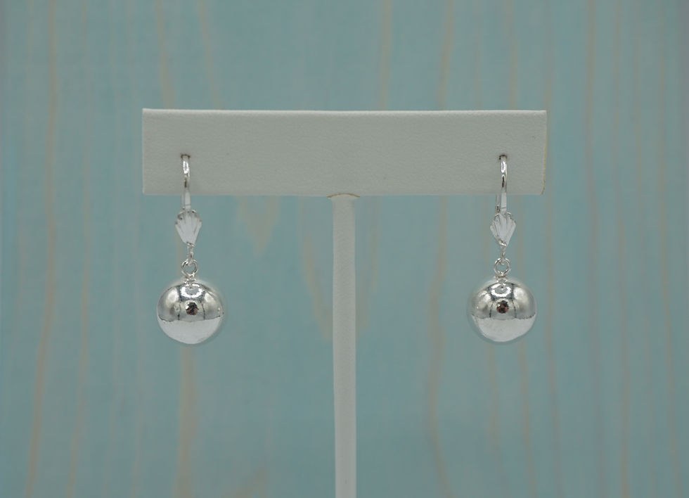Thumbnail: 925 Sterling Silver 12 MM Cylinder Dangle Lever Back Earring