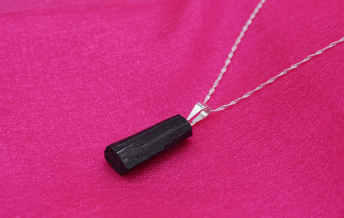 Black Tourmaline Rough Cut Pendant Love to Shop Live